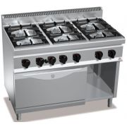 Газовая плита Bertos G7F6+FG1 6-ти конфорочная с духовкой (4 кВт)