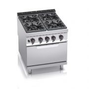 Плита газовая Bertos G9F4PW+FG 4-х конфорочная с духовкой (7кВт)