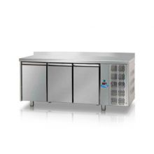 Стіл холодильний з пристінним бортом Tecnodom TF 03 MID GN AL 3 дверей